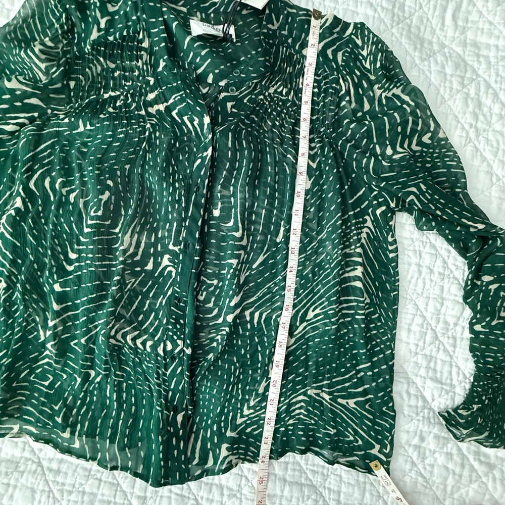 BA&SH Green Patterned Blouse Sz3/US8 - Picture 13 of 14